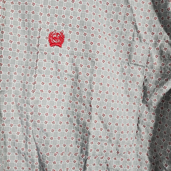 Cinch Mens Classic Geometric Print Long Sleeve Button Down Shirt Size M Western - Picture 2 of 6